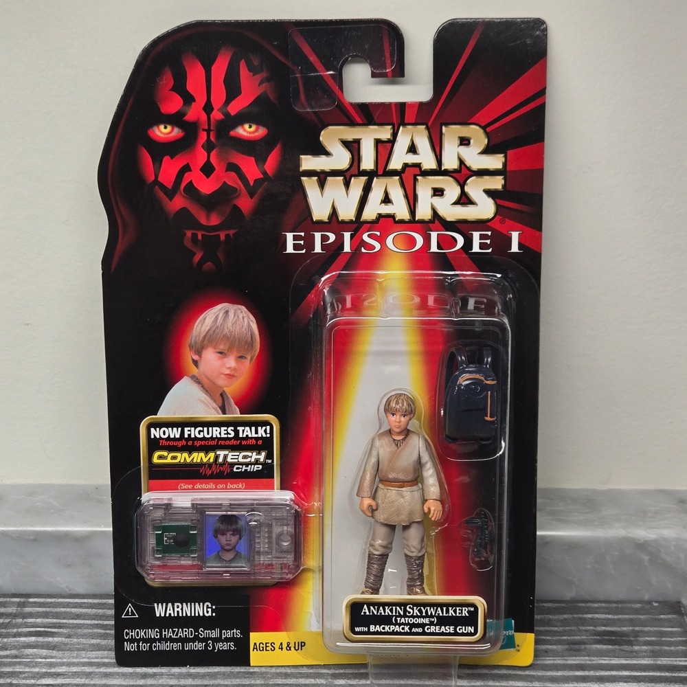 Star Wars Episode 1 Anakin Skywalker Tatooine Action Figure CommTech 1998 USA‎